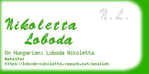 nikoletta loboda business card